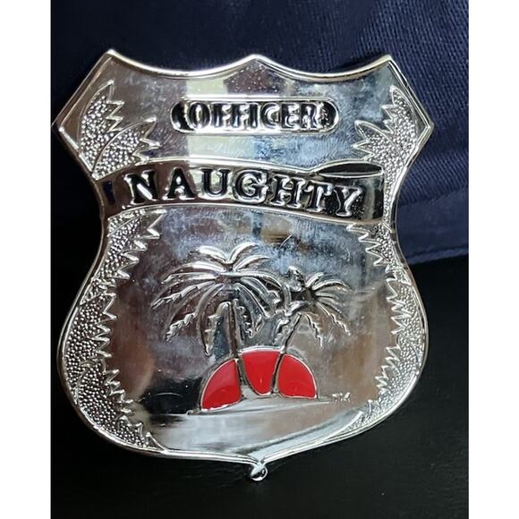 Officer Naughty Novelty Funny Humor Cosplay Badge And Officer Hat - Picture 2 of 3